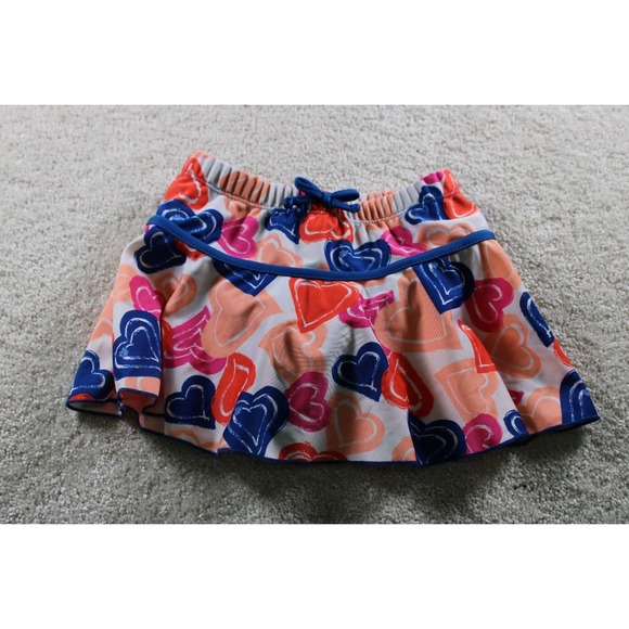 UV Skinz Girls Swim Skirt 4T Heart Print Polyester Spandex - Picture 1 of 6